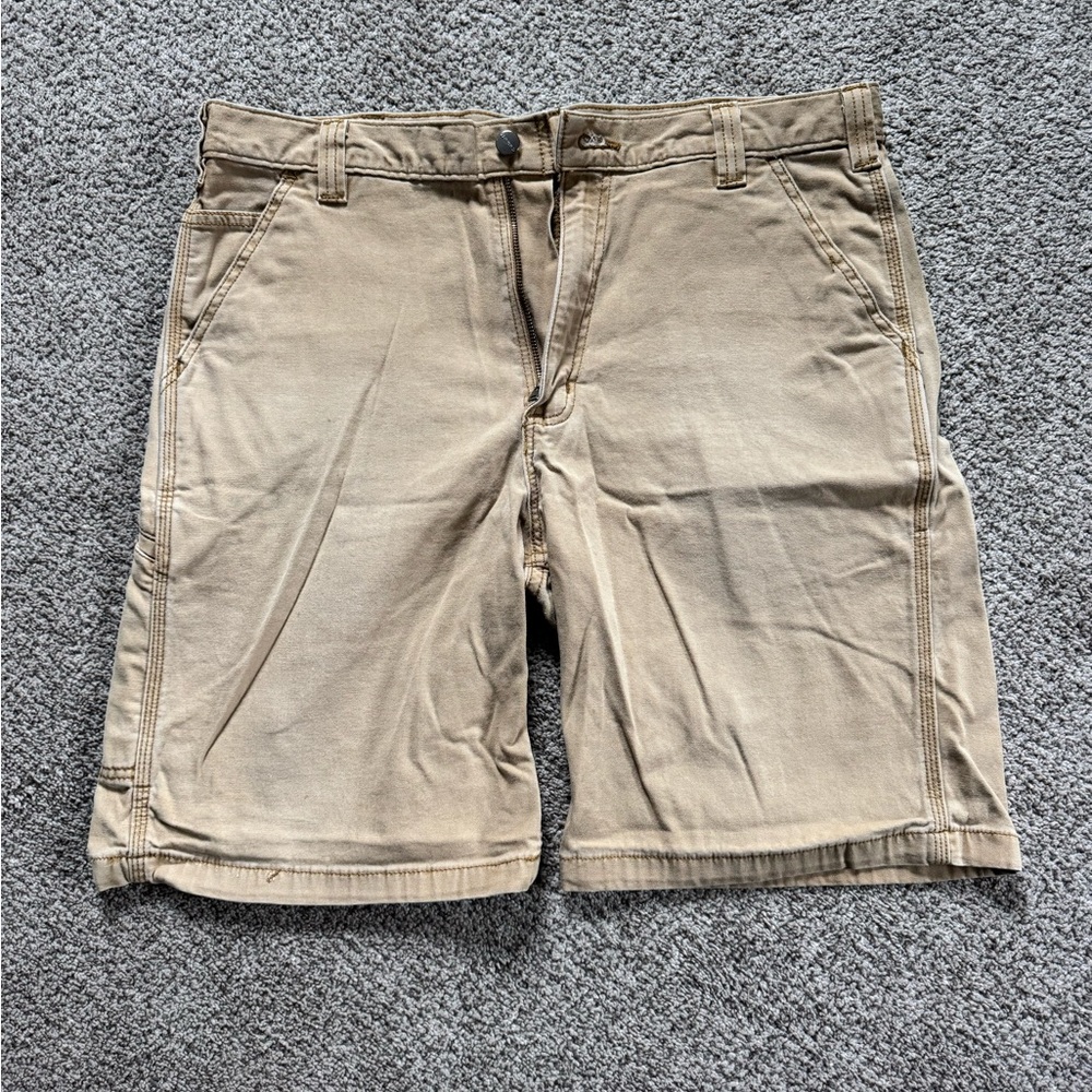 Carhartt Men's Khaki Flat Front Shorts